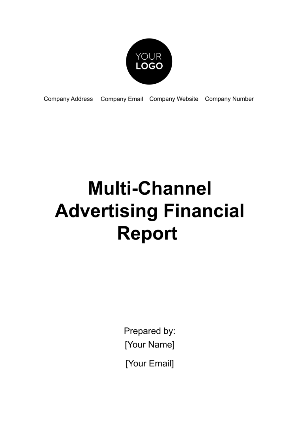 Multi-Channel Advertising Financial Report Template - Edit Online & Download