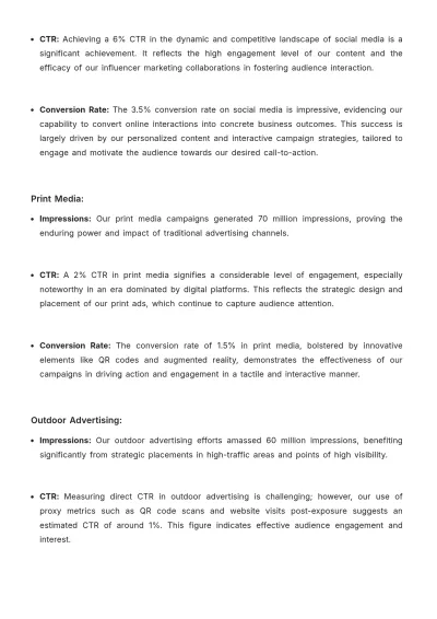 Free Multi-Channel Advertising Financial Report Template to Edit Online