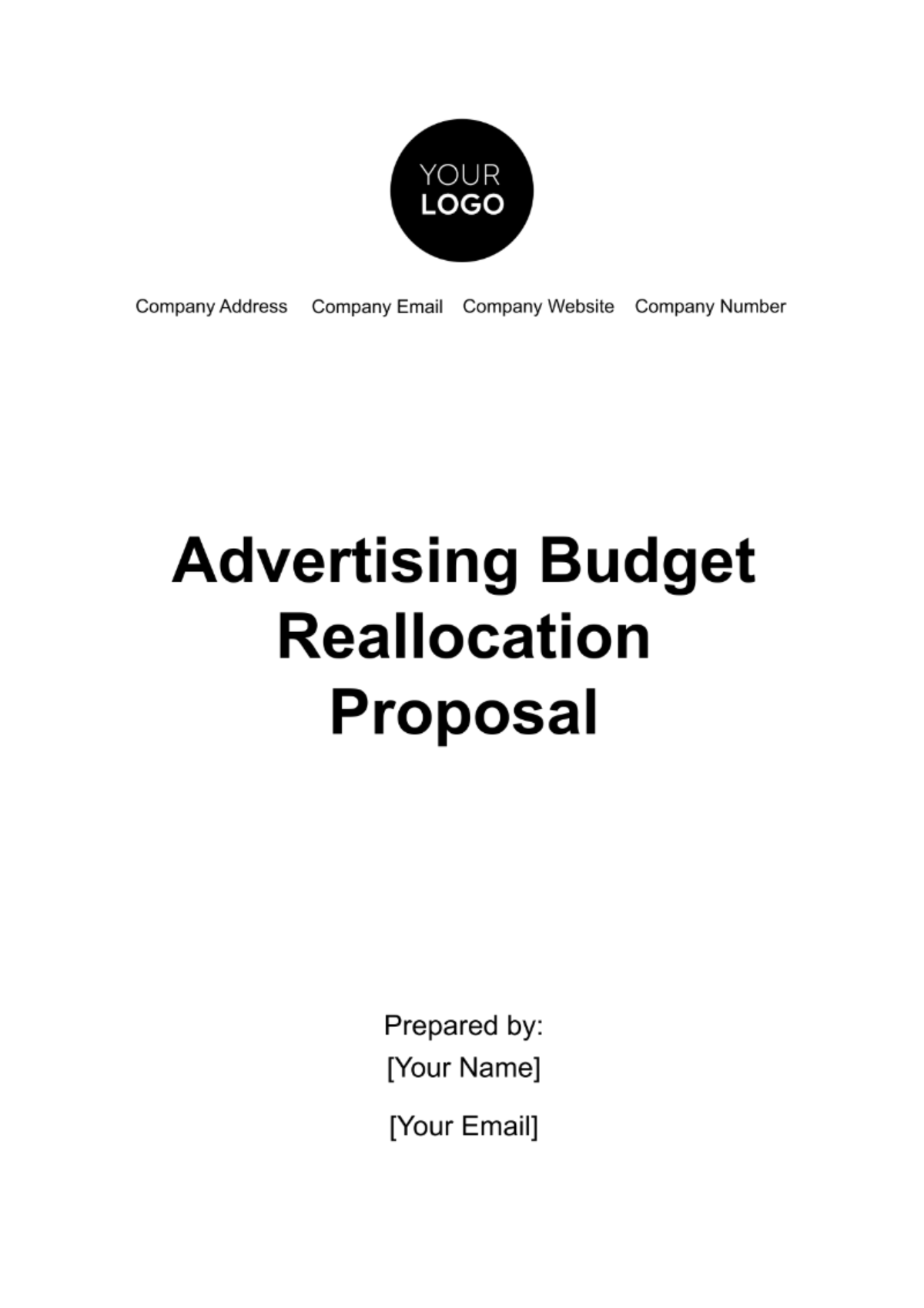 Free Advertising Budget Reallocation Proposal Template