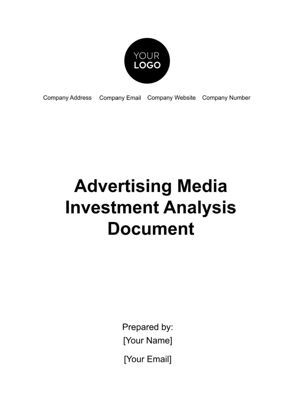 Advertising Media Investment Analysis Document Template - Edit Online & Download