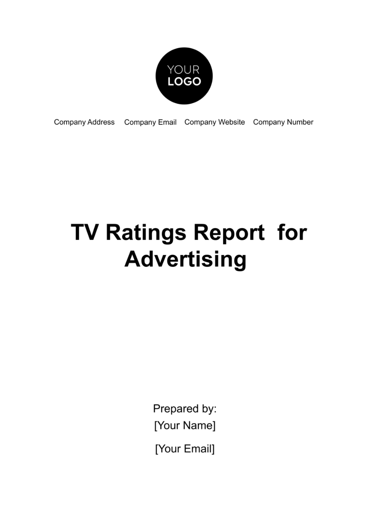 TV Ratings Report  for Advertising Template