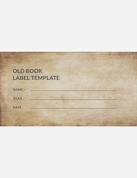 Free Old Book Label Template to Edit Online