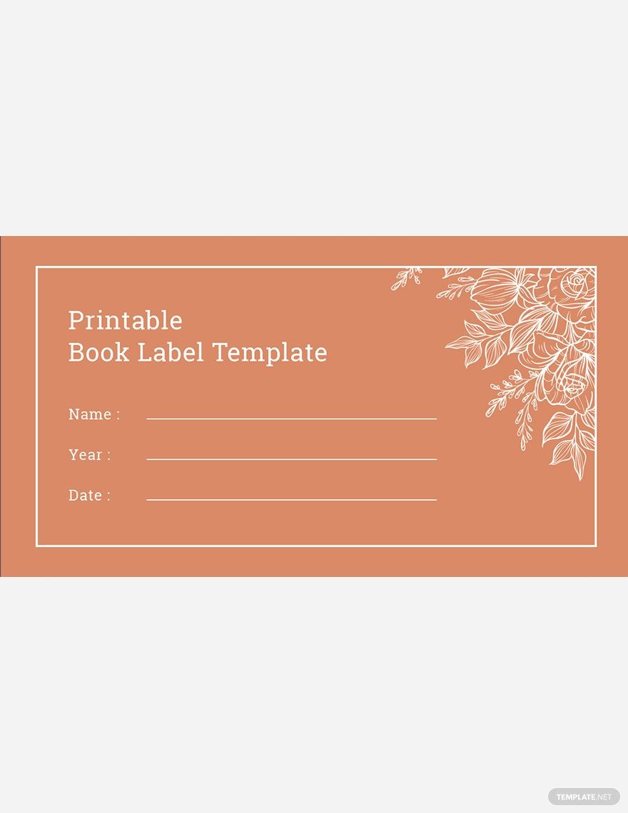 Book Label Template Free Download Printable Templates