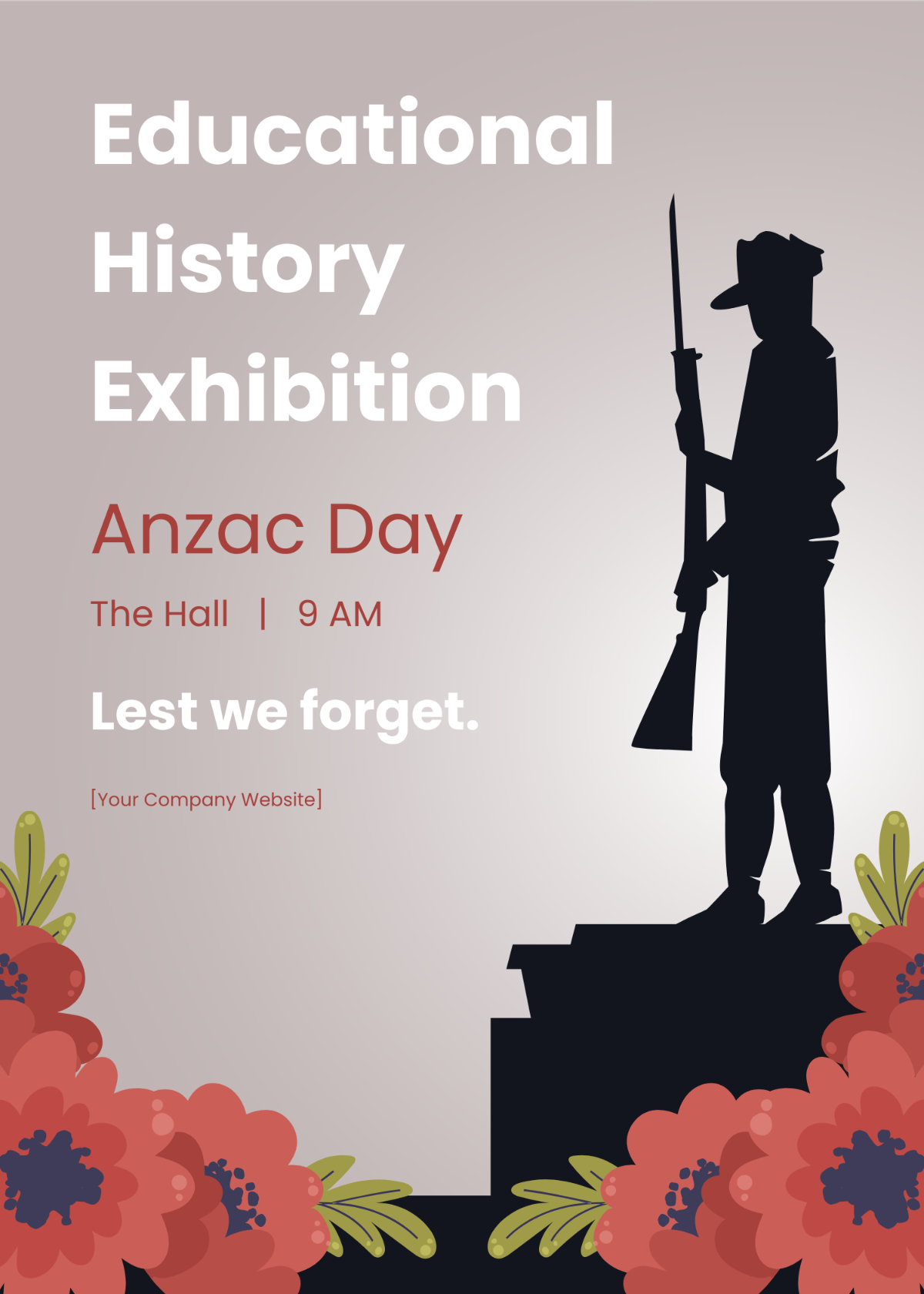 Free Anzac Day Poster Template