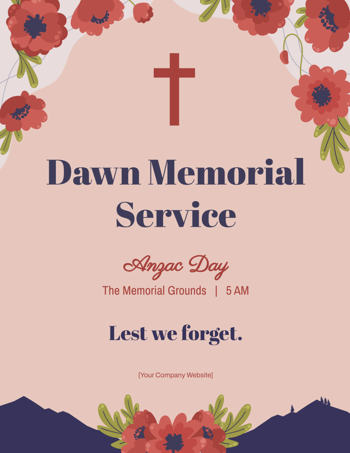 Anzac Day Flyer Template