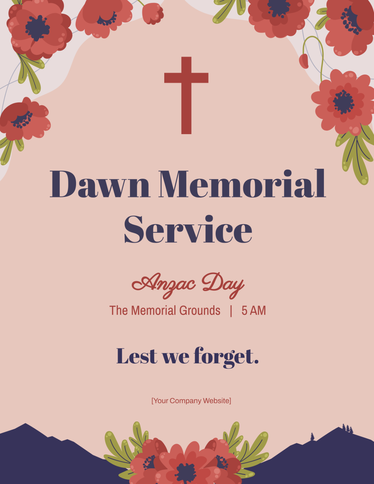 Anzac Day Flyer Template - Edit Online & Download