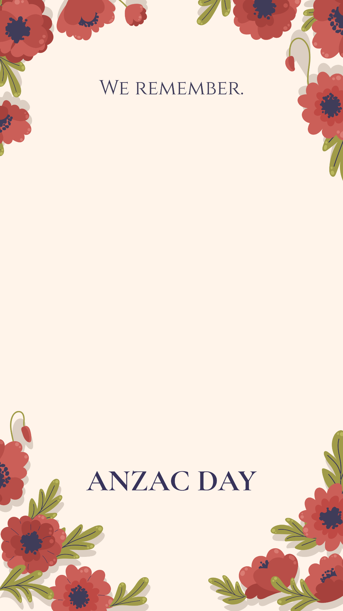 Anzac Day Snapchat Geofilter Template