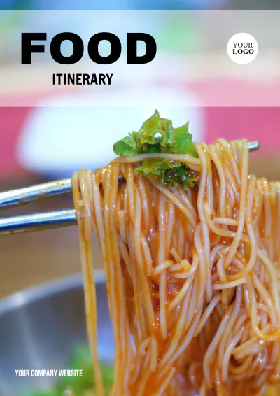 Free Food Itinerary Template to Edit Online