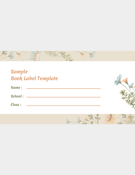 FREE Sample Book Label Template - Word (DOC) | PSD