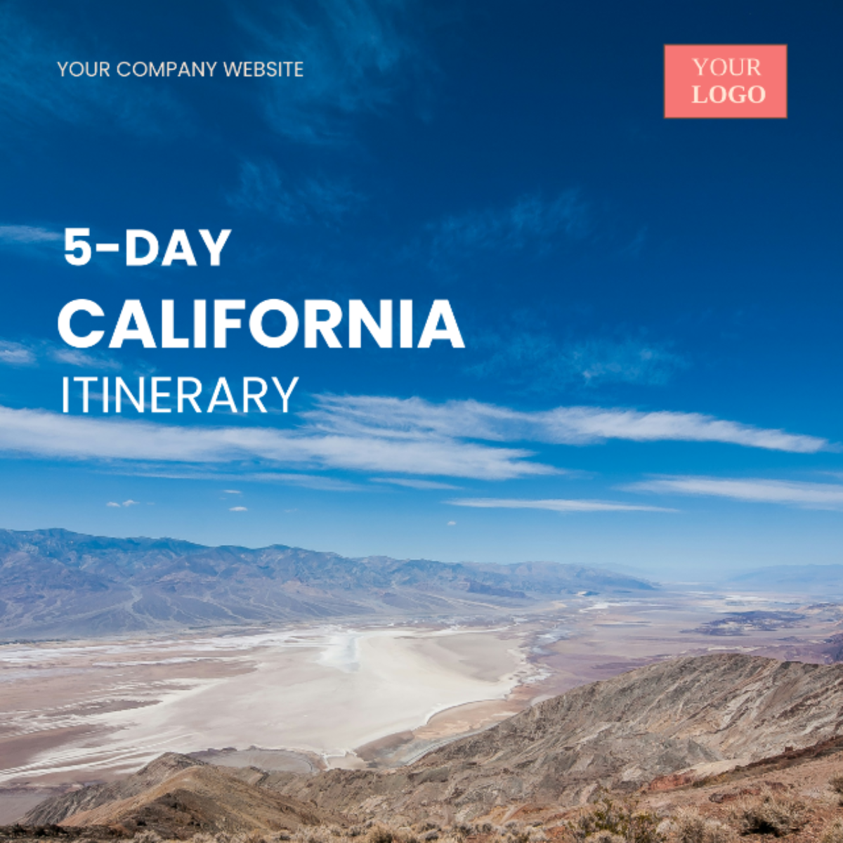 5 Day California Itinerary Template - Edit Online & Download