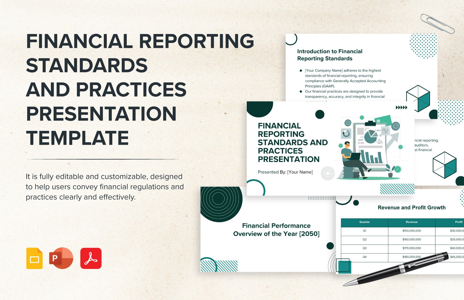 Free Financial Reporting Standards and Practices Presentation Template