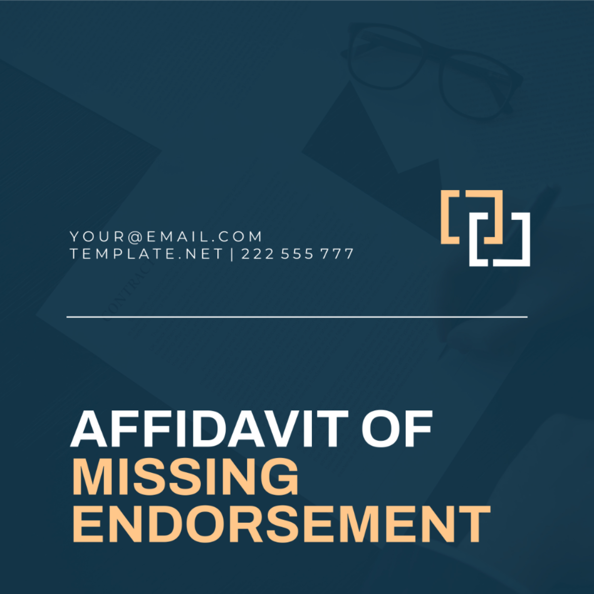 Affidavit of Missing Endorsement Template