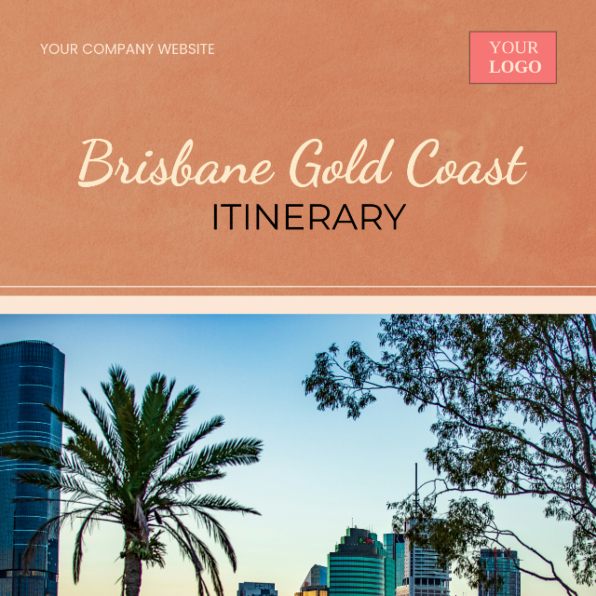 Brisbane Gold Coast Itinerary Template - Edit Online & Download