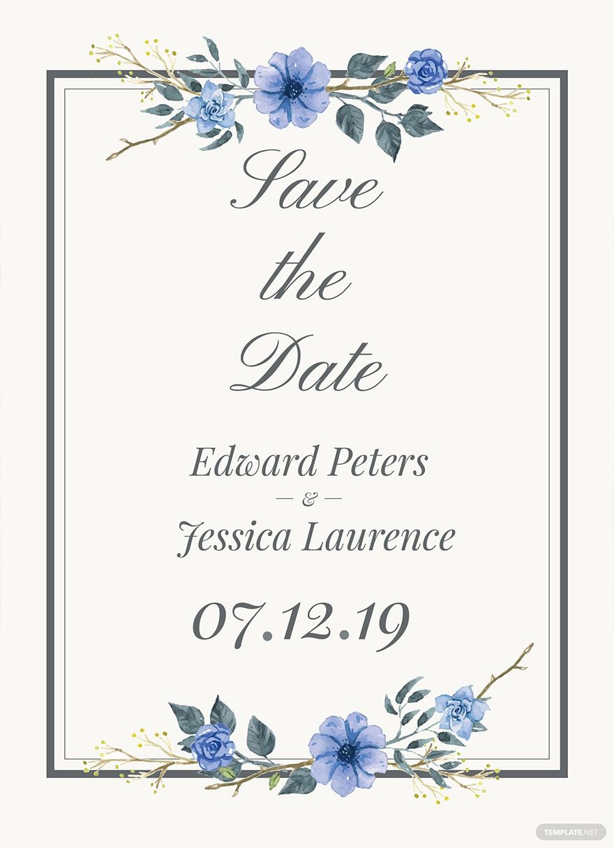 wedding invitation card template - illustrator, word, outlook