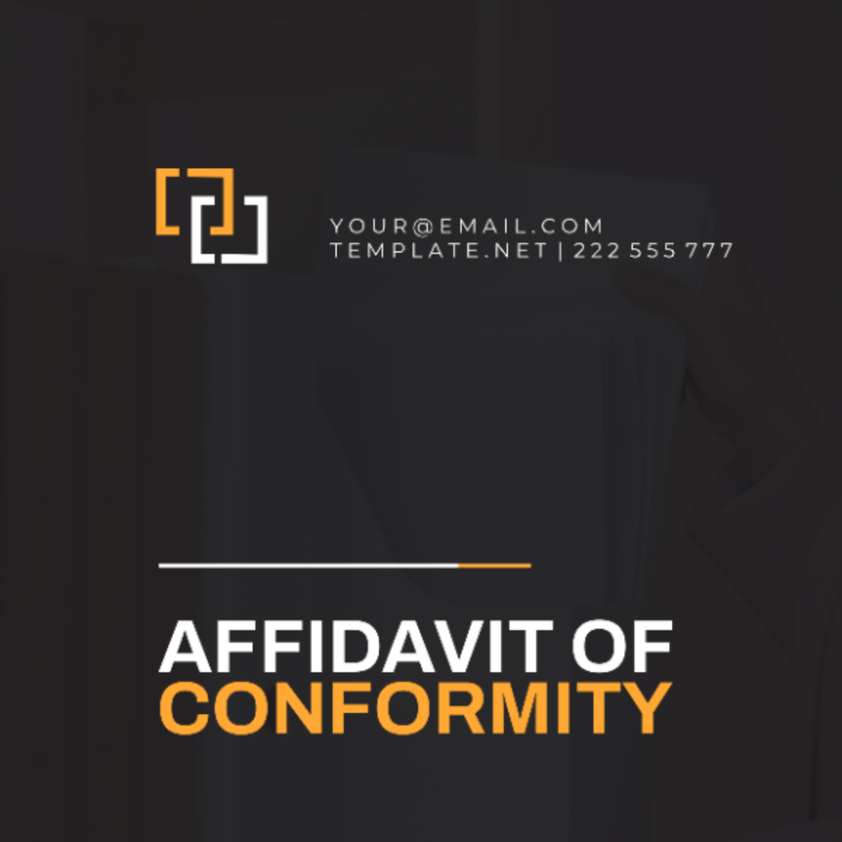 Affidavit of Conformity Template