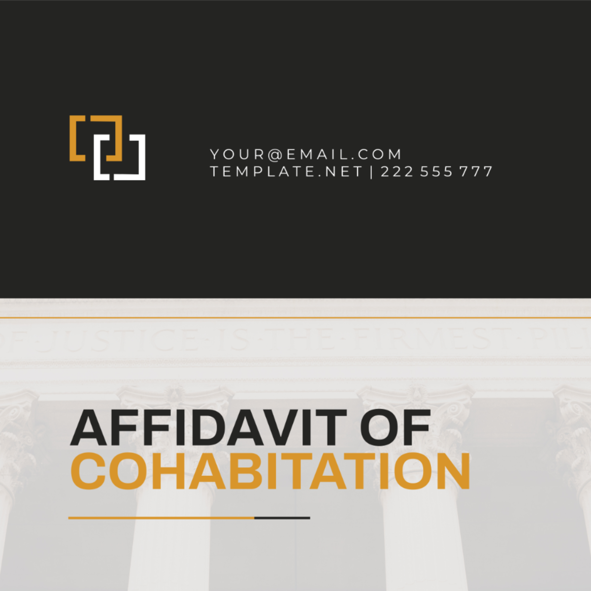 Affidavit of Cohabitation Template