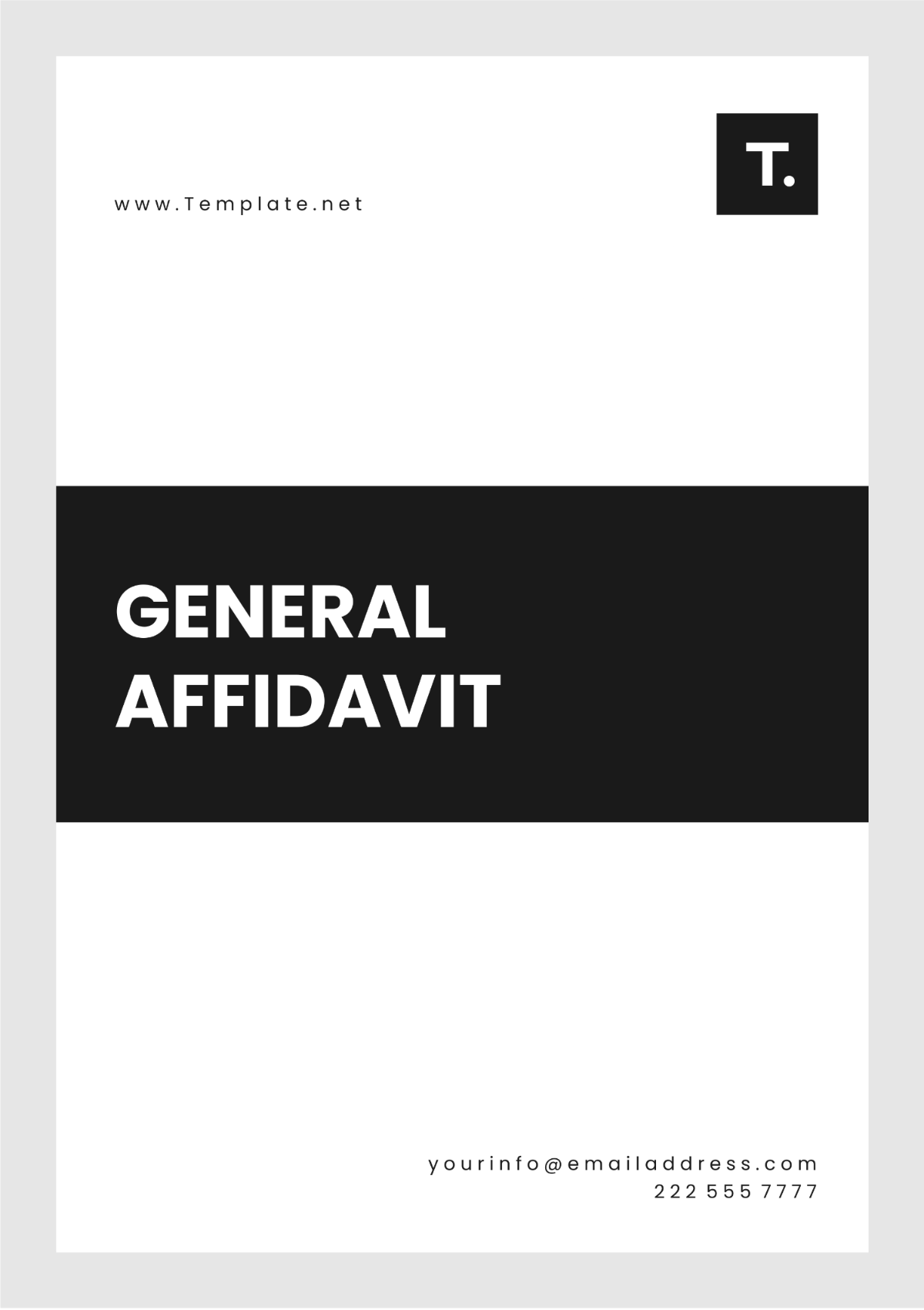 Texas General Affidavit Template - Edit Online & Download