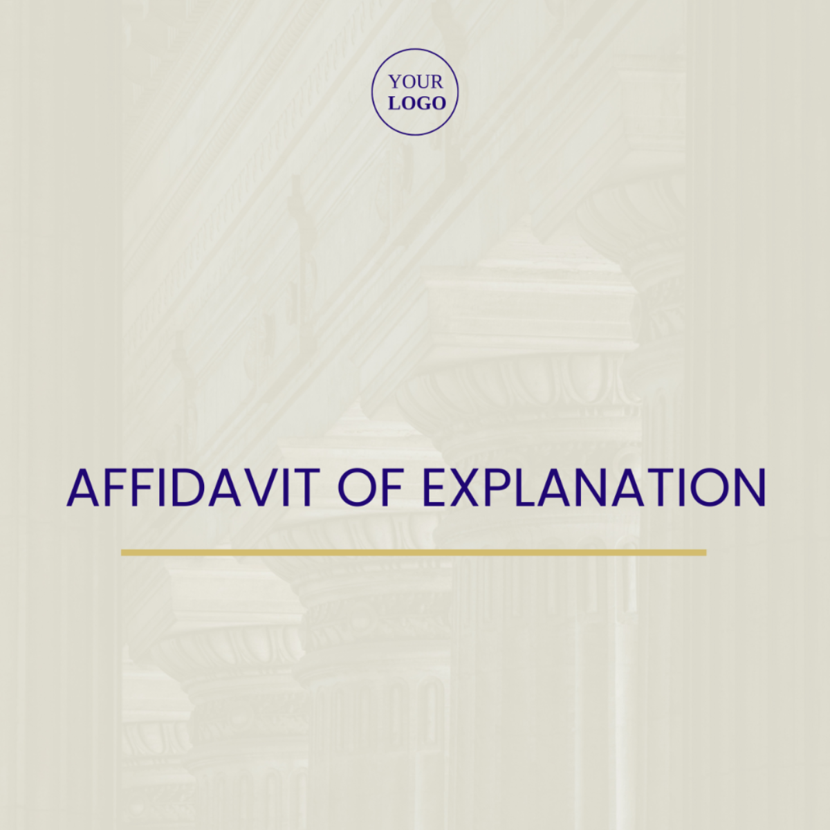 Affidavit of Explanation Template