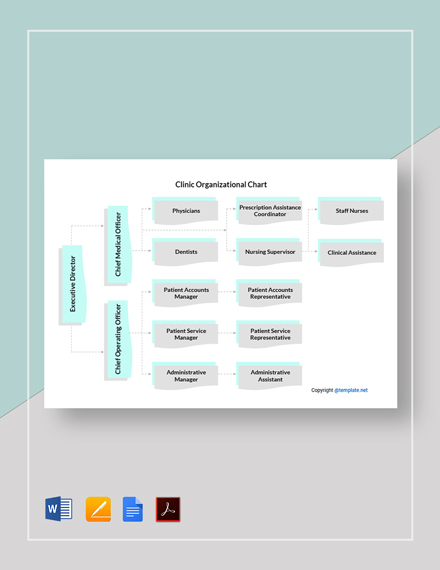 Medical Clinic Organizational Chart Template - PDF | Word | Apple Pages ...