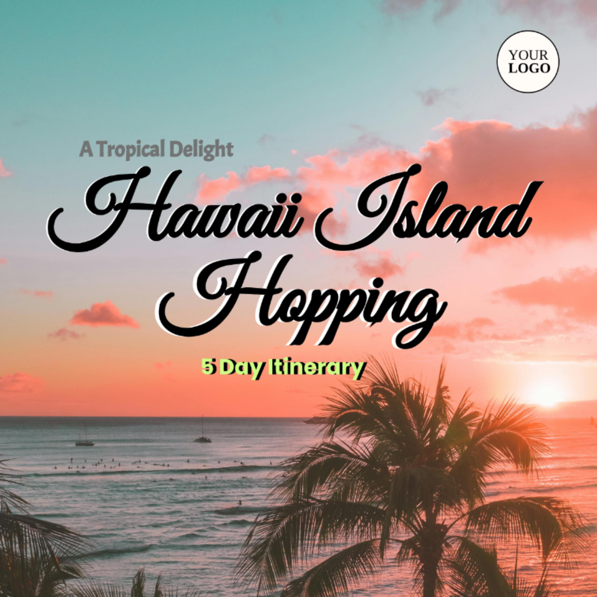 Hawaii Island Hopping Itinerary Template - Edit Online & Download