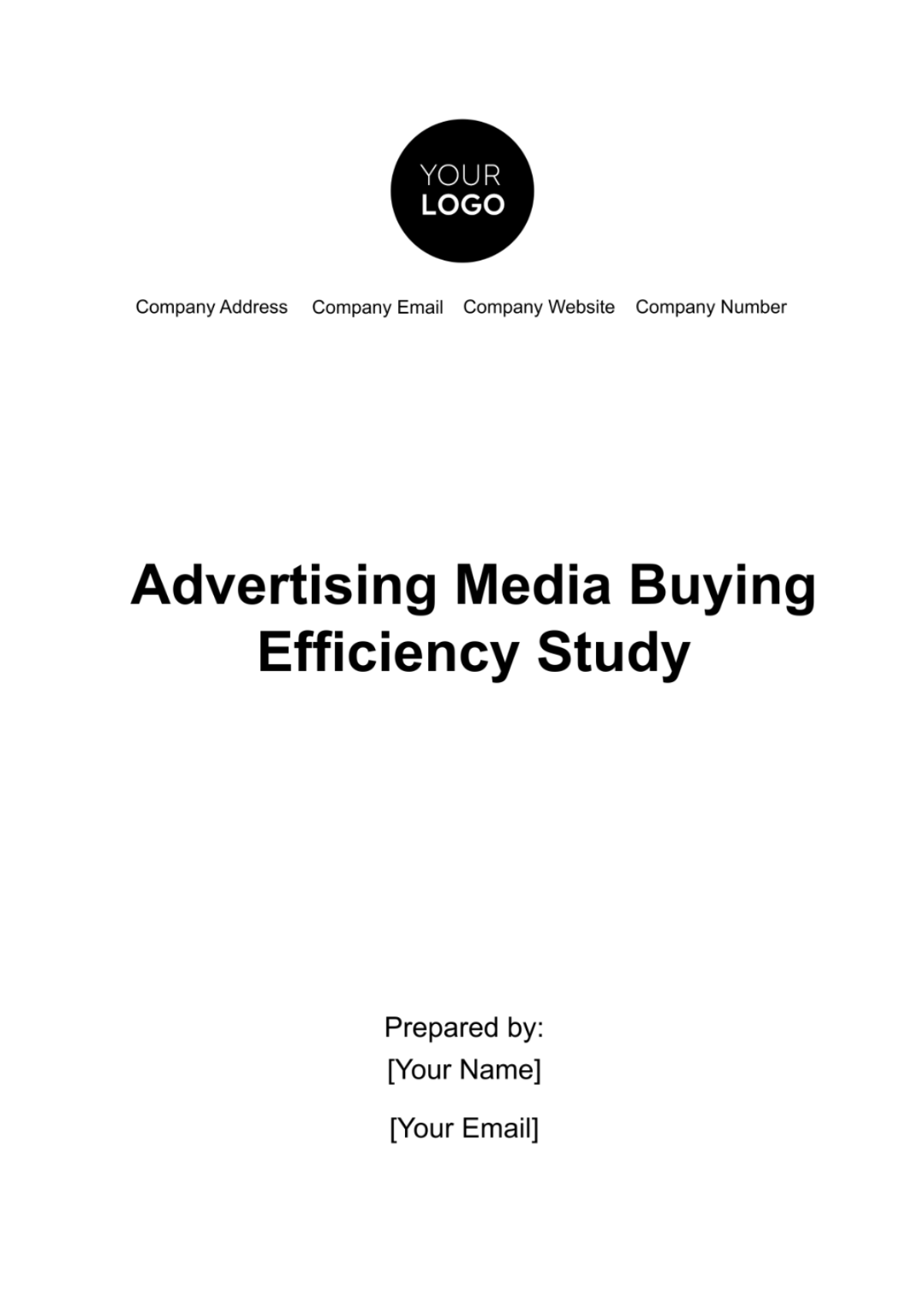 Advertising Media Buying Efficiency Study Template