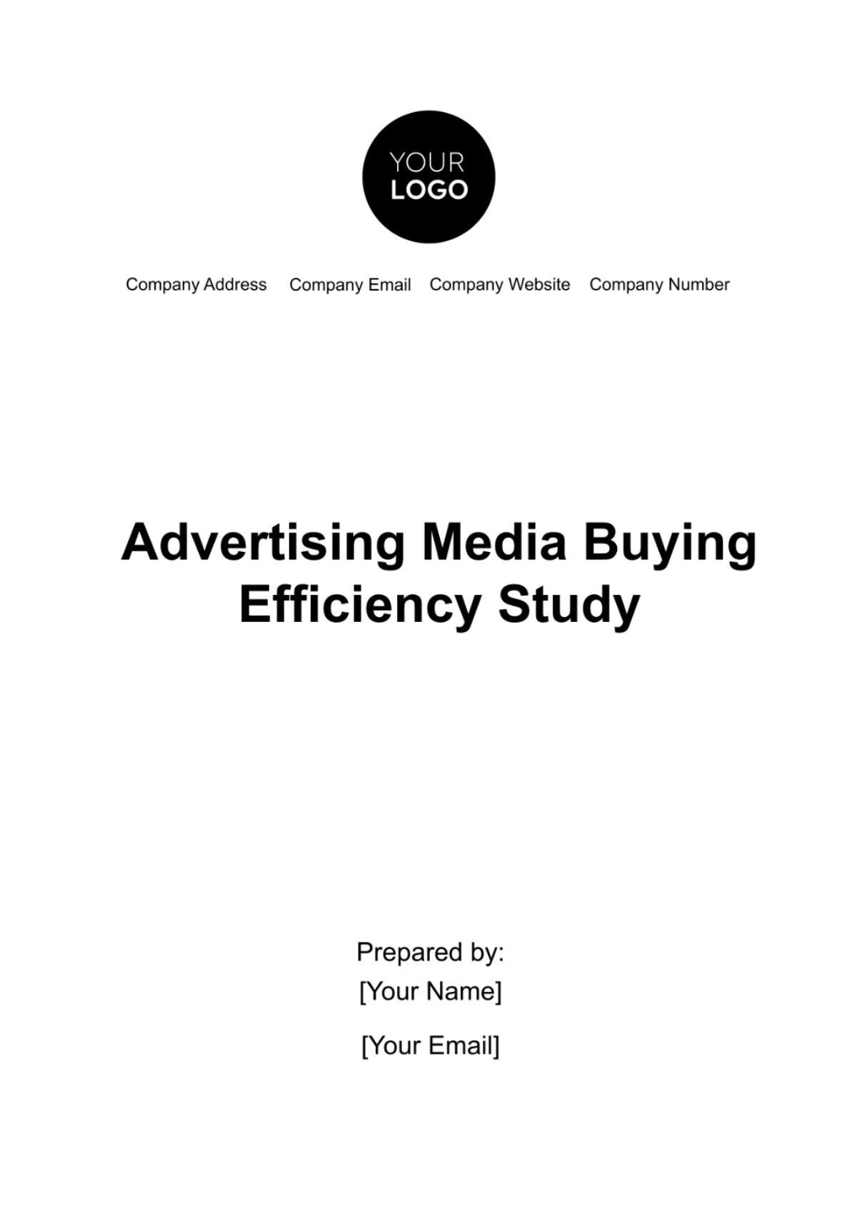 Advertising Media Buying Efficiency Study Template - Edit Online & Download