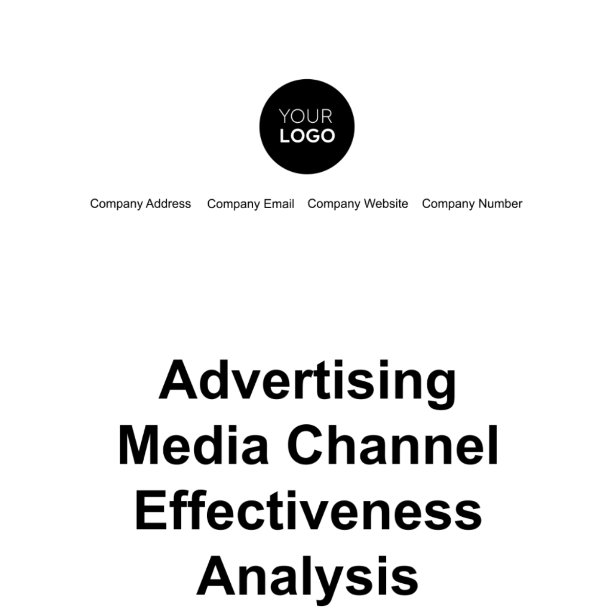 Advertising Media Channel Effectiveness Analysis Template