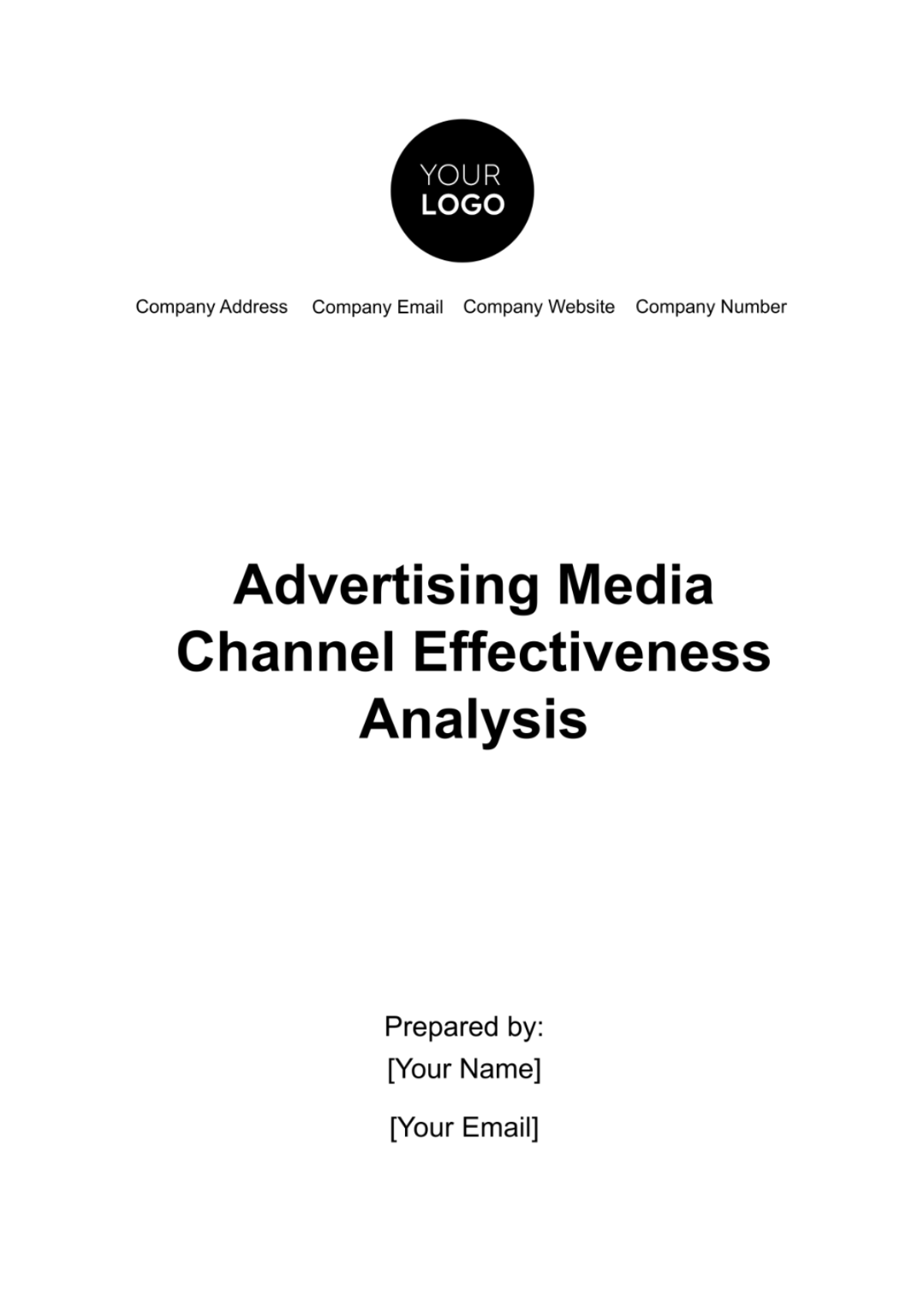 Advertising Media Channel Effectiveness Analysis Template - Edit Online & Download