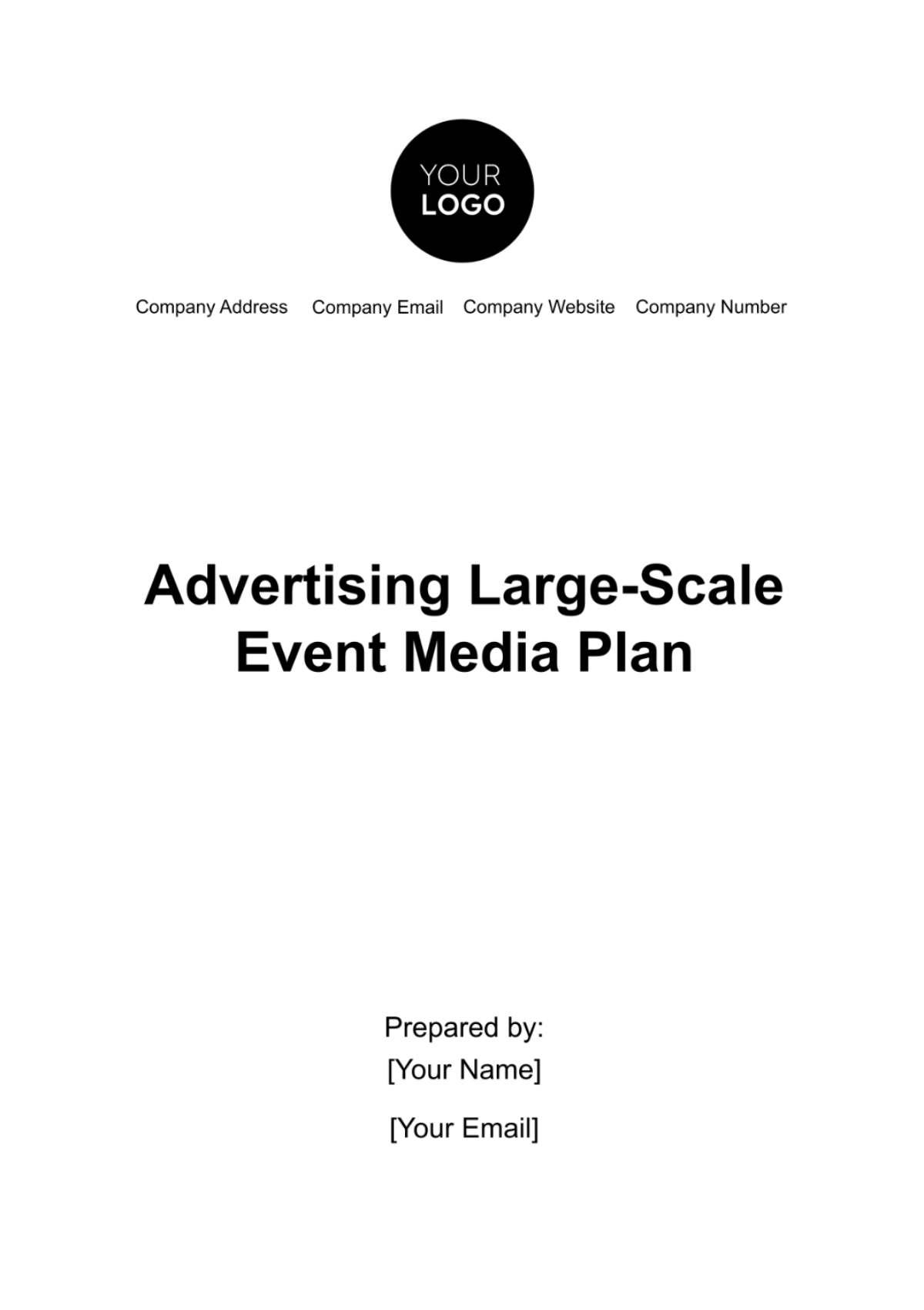 Advertising Large-Scale Event Media Plan Template