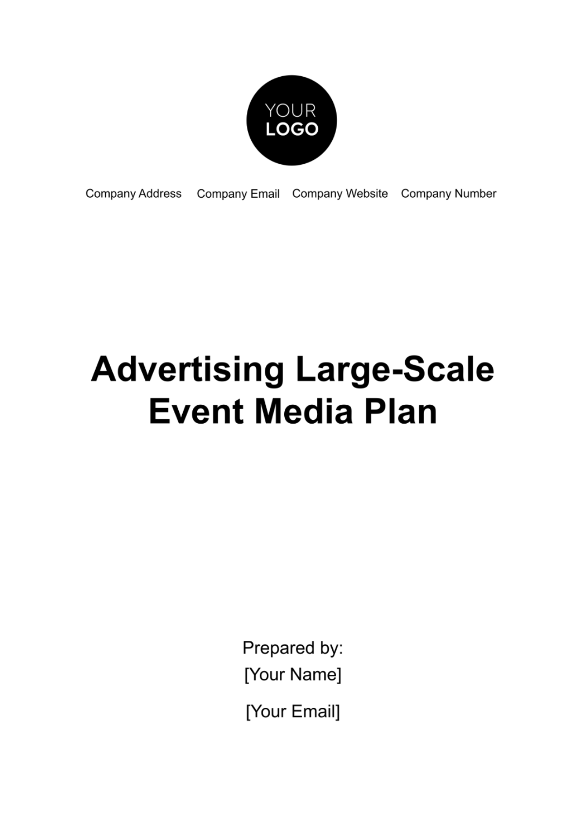 Advertising Large-Scale Event Media Plan Template - Edit Online & Download