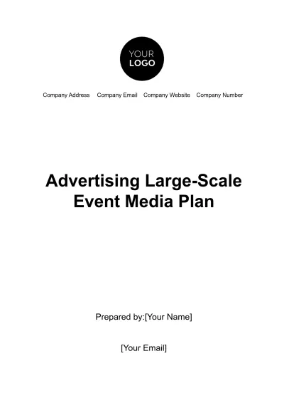 Free Advertising Large-Scale Event Media Plan Template to Edit Online