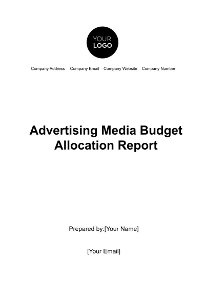 Free Advertising Media Budget Allocation Report Template to Edit Online