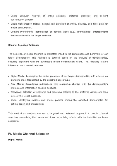 Free Advertising Media Budget Allocation Report Template to Edit Online