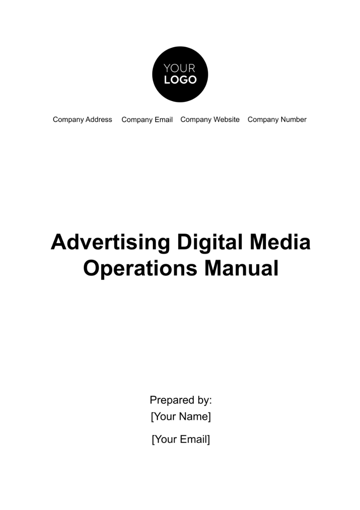 Advertising Digital Media Operations Manual Template - Edit Online & Download