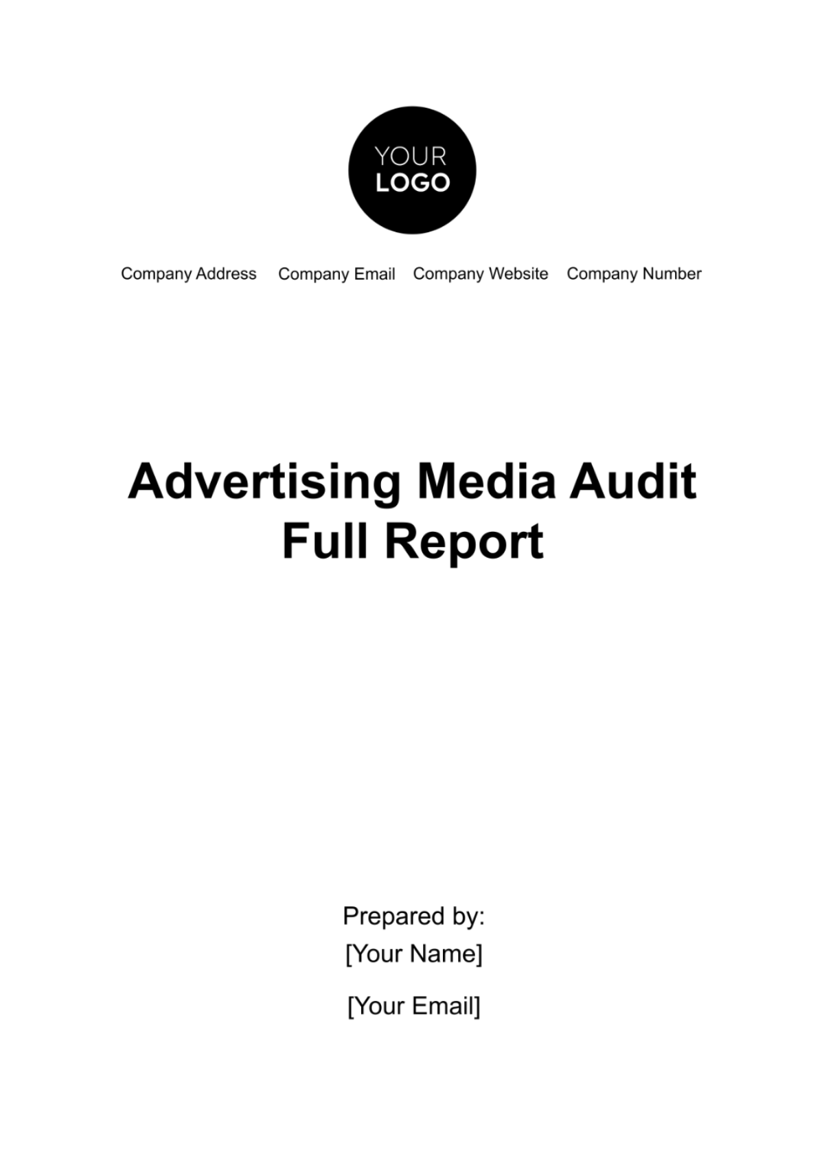 Free Advertising Media Audit Full Report Template