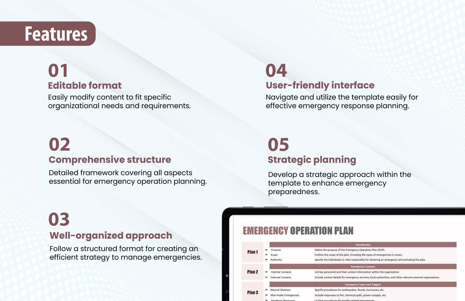 Emergency Operation Plan Template