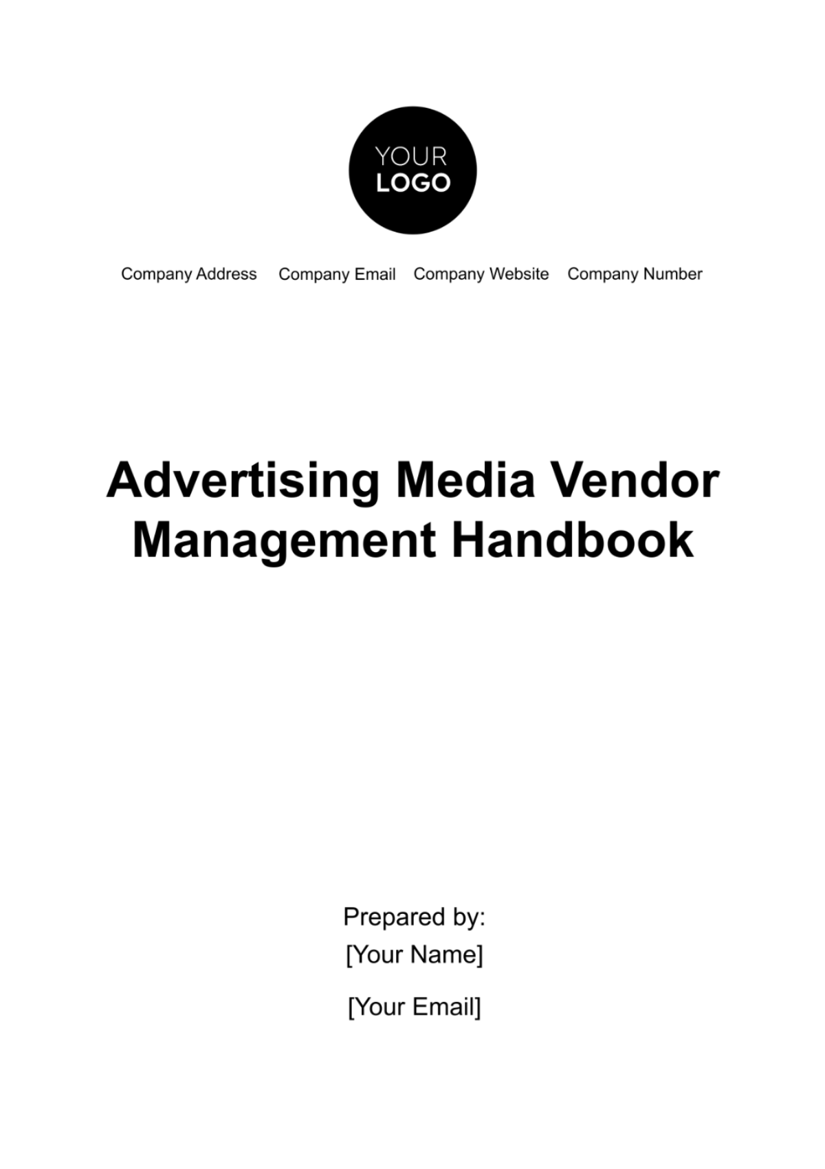 Advertising Media Vendor Management Handbook Template