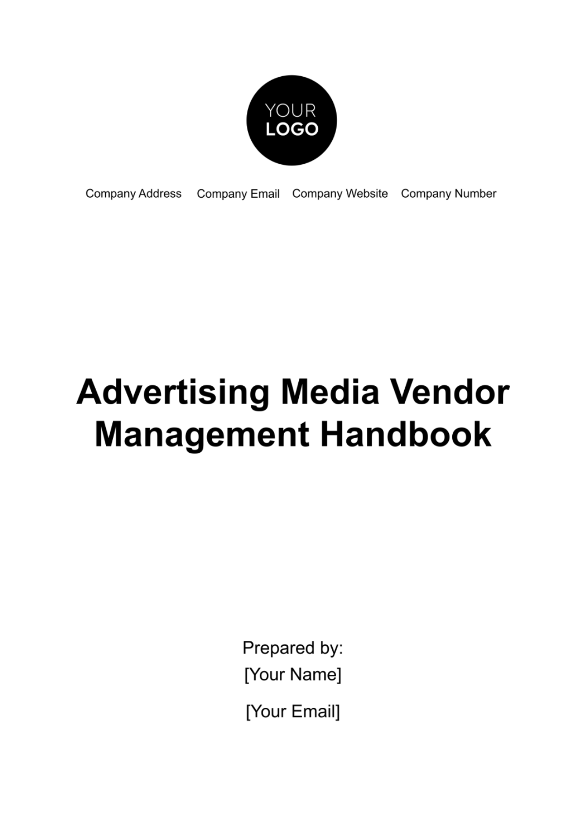 Advertising Media Vendor Management Handbook Template - Edit Online & Download