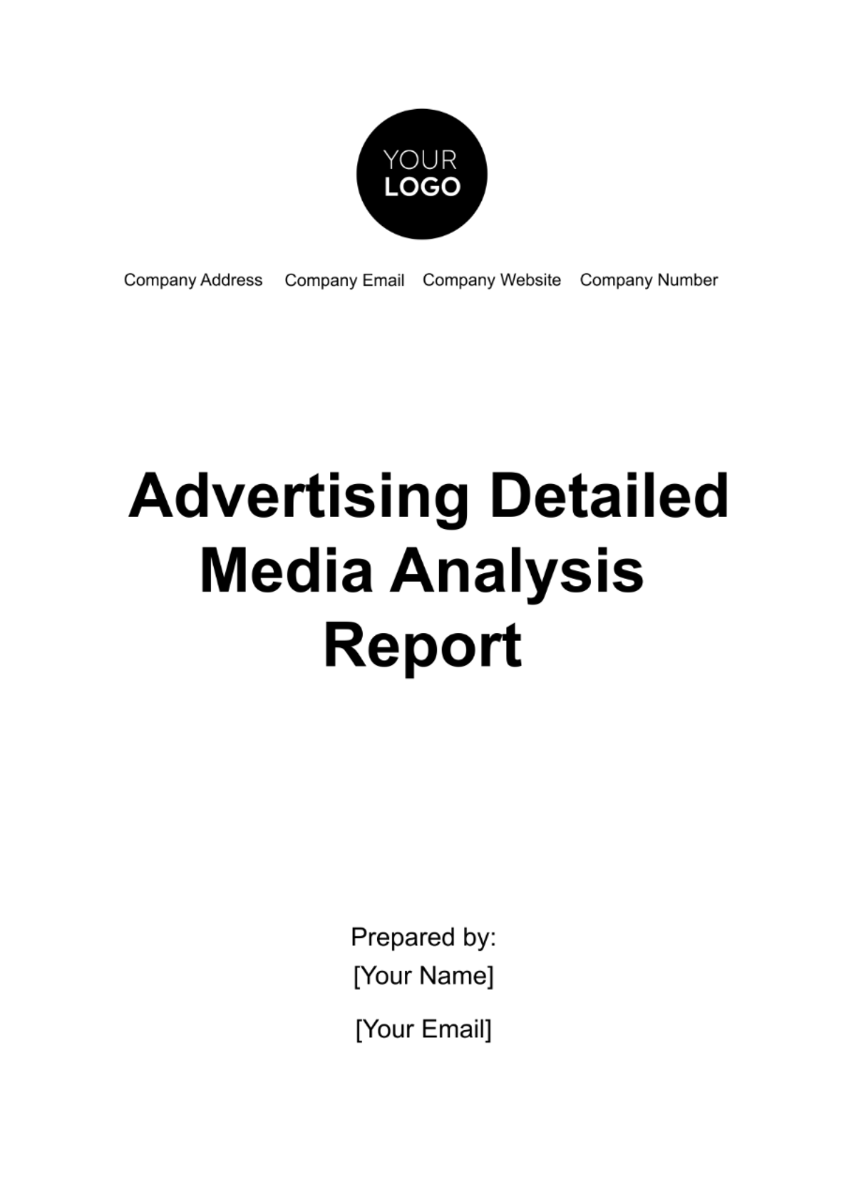 Free Advertising Detailed Media Analysis Report Template
