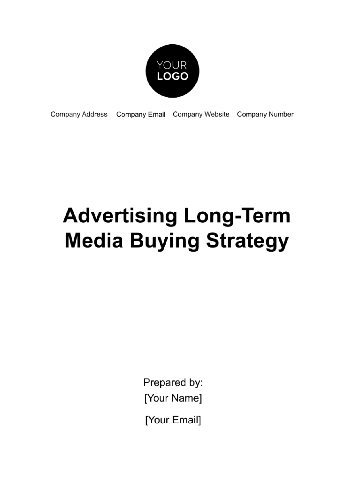 Advertising Long-Term Media Buying Strategy Template