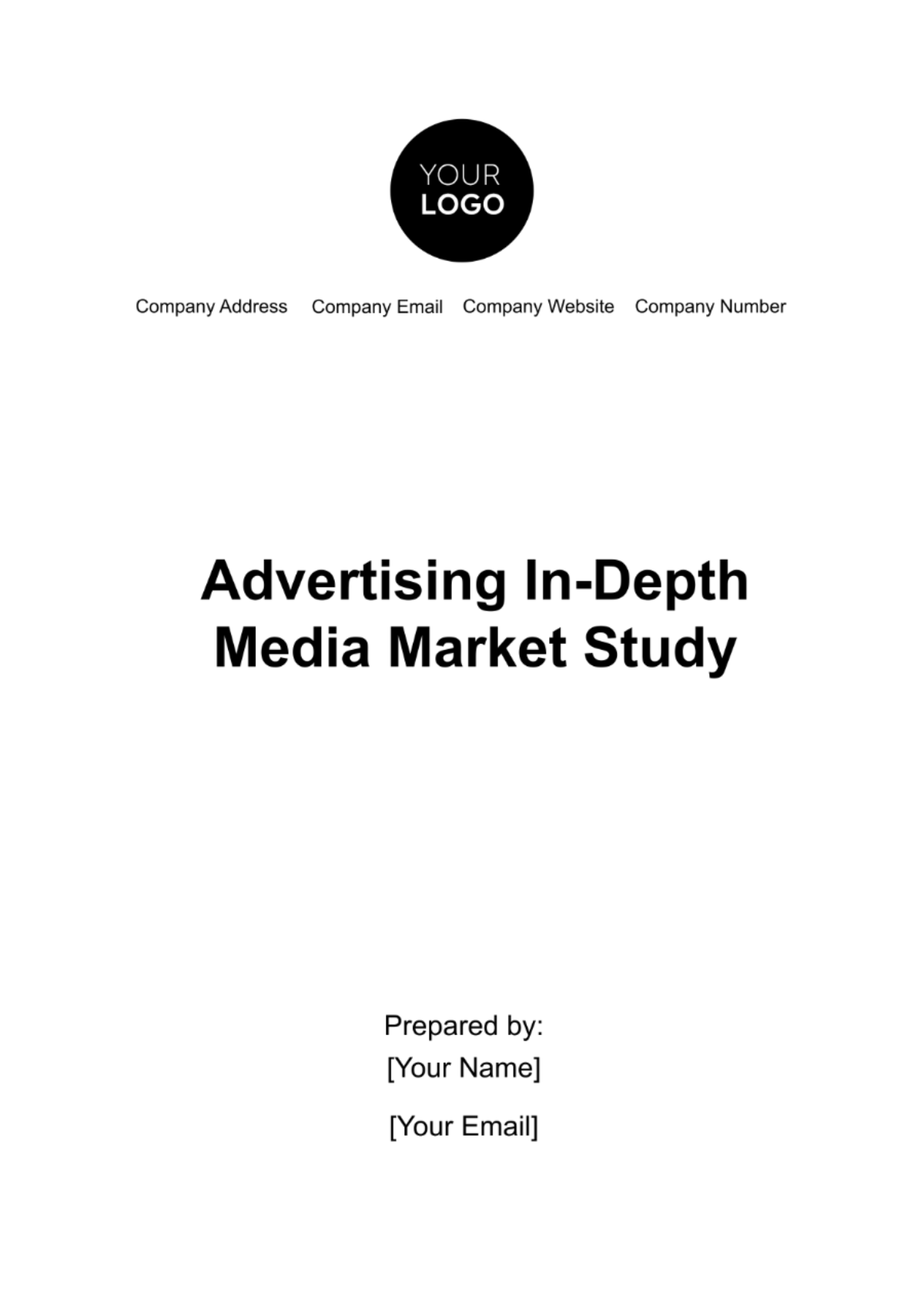 Advertising In-Depth Media Market Study Template