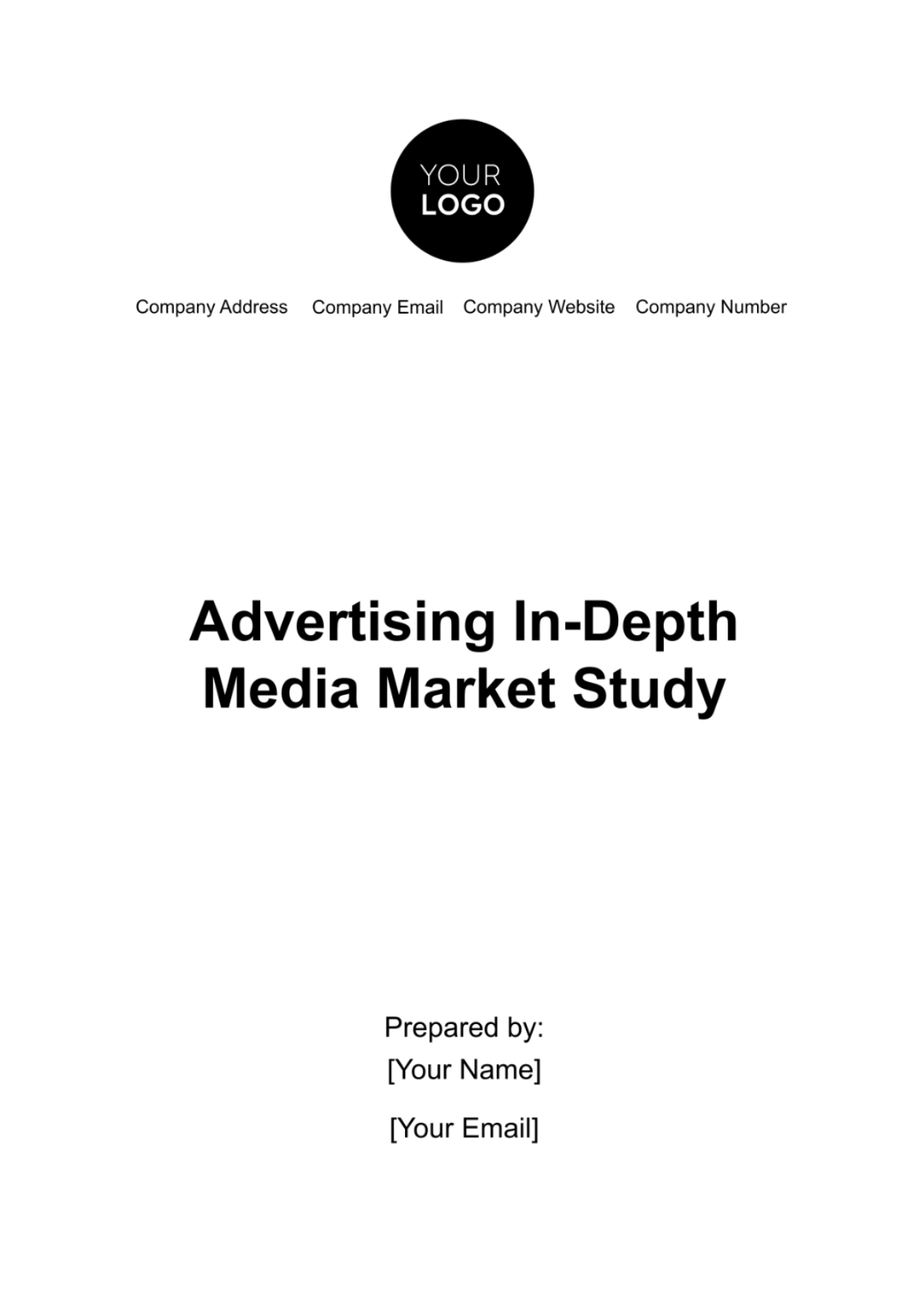 Advertising In-Depth Media Market Study Template - Edit Online & Download