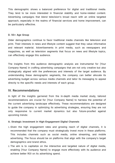 Free Advertising In-Depth Media Market Study Template to Edit Online