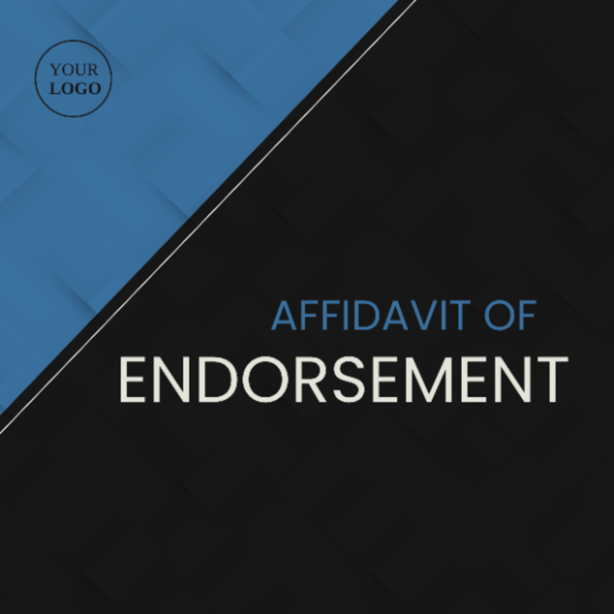 Affidavit of Endorsement Template