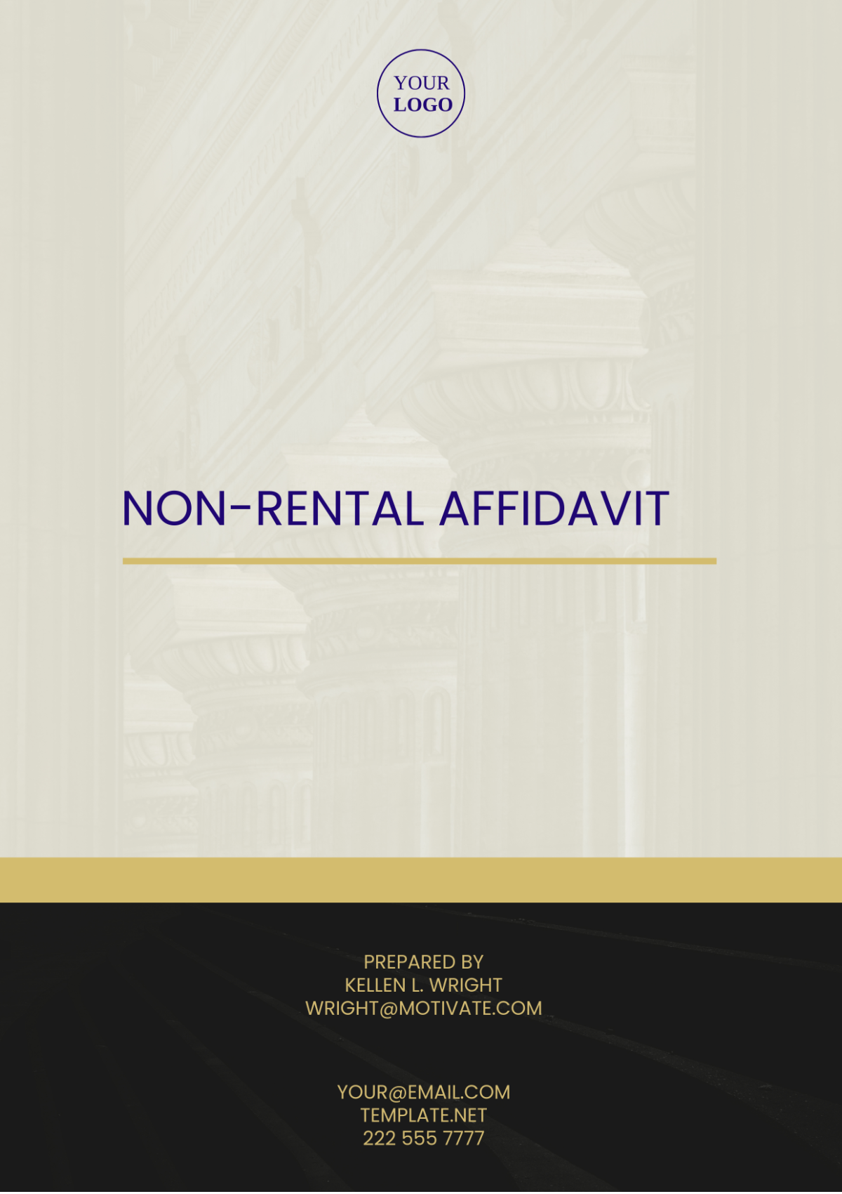 Non-Rental Affidavit Template - Edit Online & Download