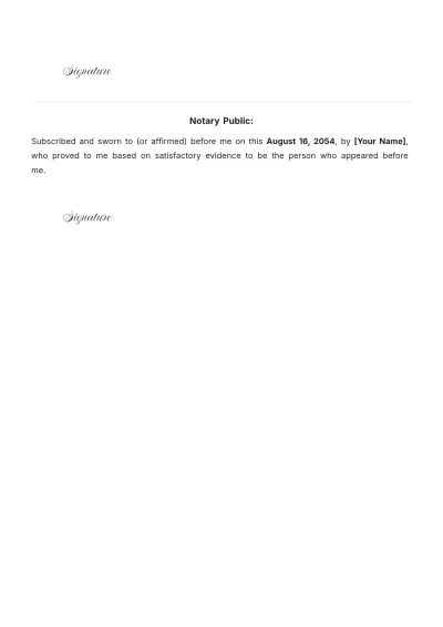 Free Non-Rental Affidavit Template to Edit Online