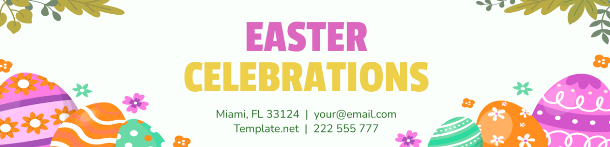 Easter Celebrations Header Template