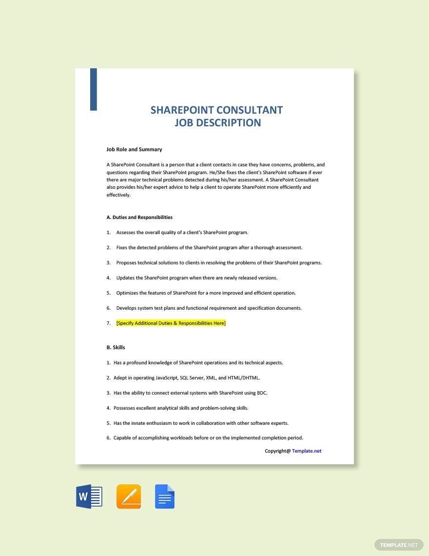 sharepoint-consultant-job-description