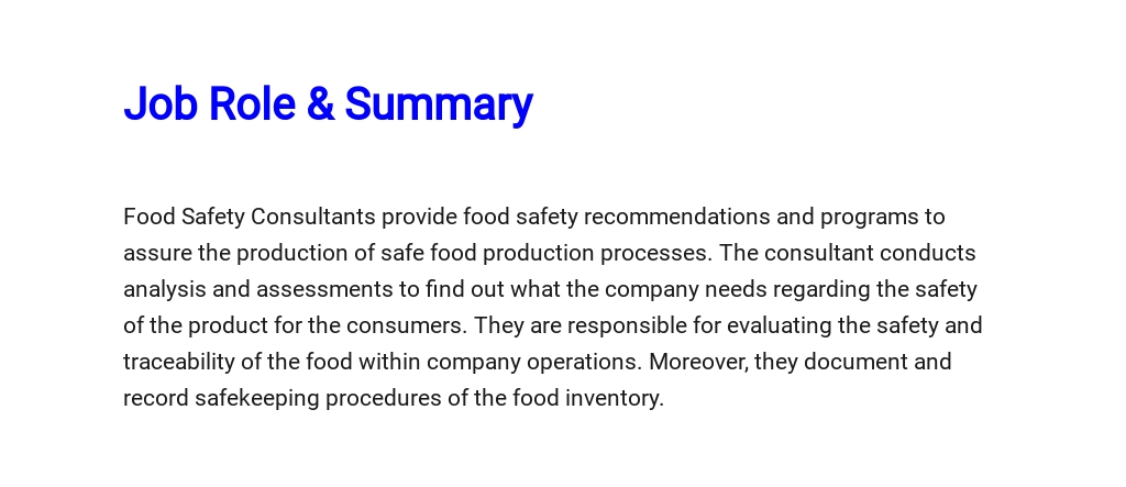 Free Food Safety Consultant Job Description Template 2.jpe