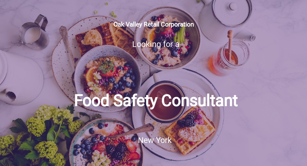 Food Safety Consultant Job Description Template Free PDF Google